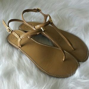 💕TORY BURCH TAN SANDALS SIZE 9.5